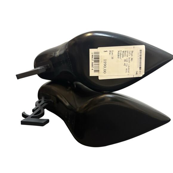 Saint Laurent Opyum YSL Ankle Booties Sculpted Heel Leather Statement Winter 5.5 - Picture 11 of 14